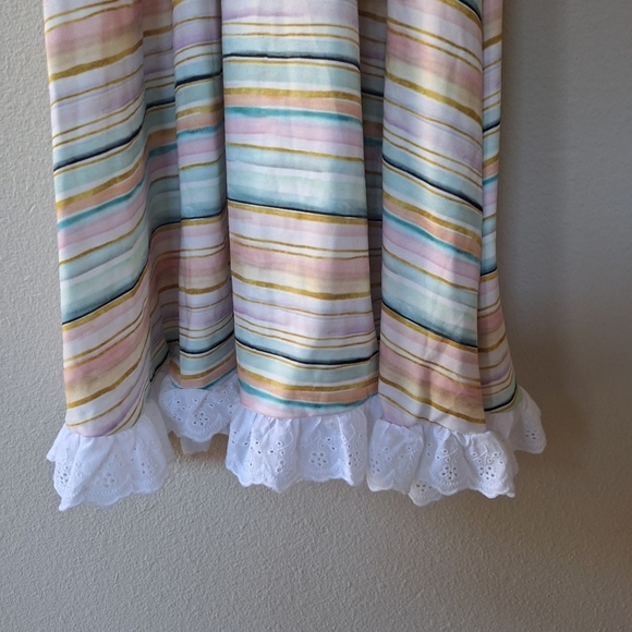 Makena Lane Girls Striped Short Sleeve Maxi Dress Size XL 8/10 - Picture 6 of 8